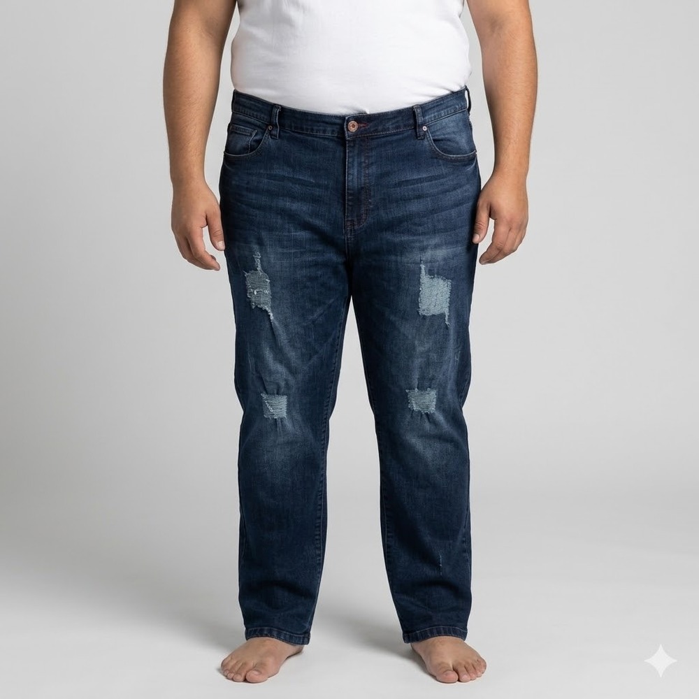 Truth Substance Common Sense‎ Distressed Denim Jeans Blue 48x32